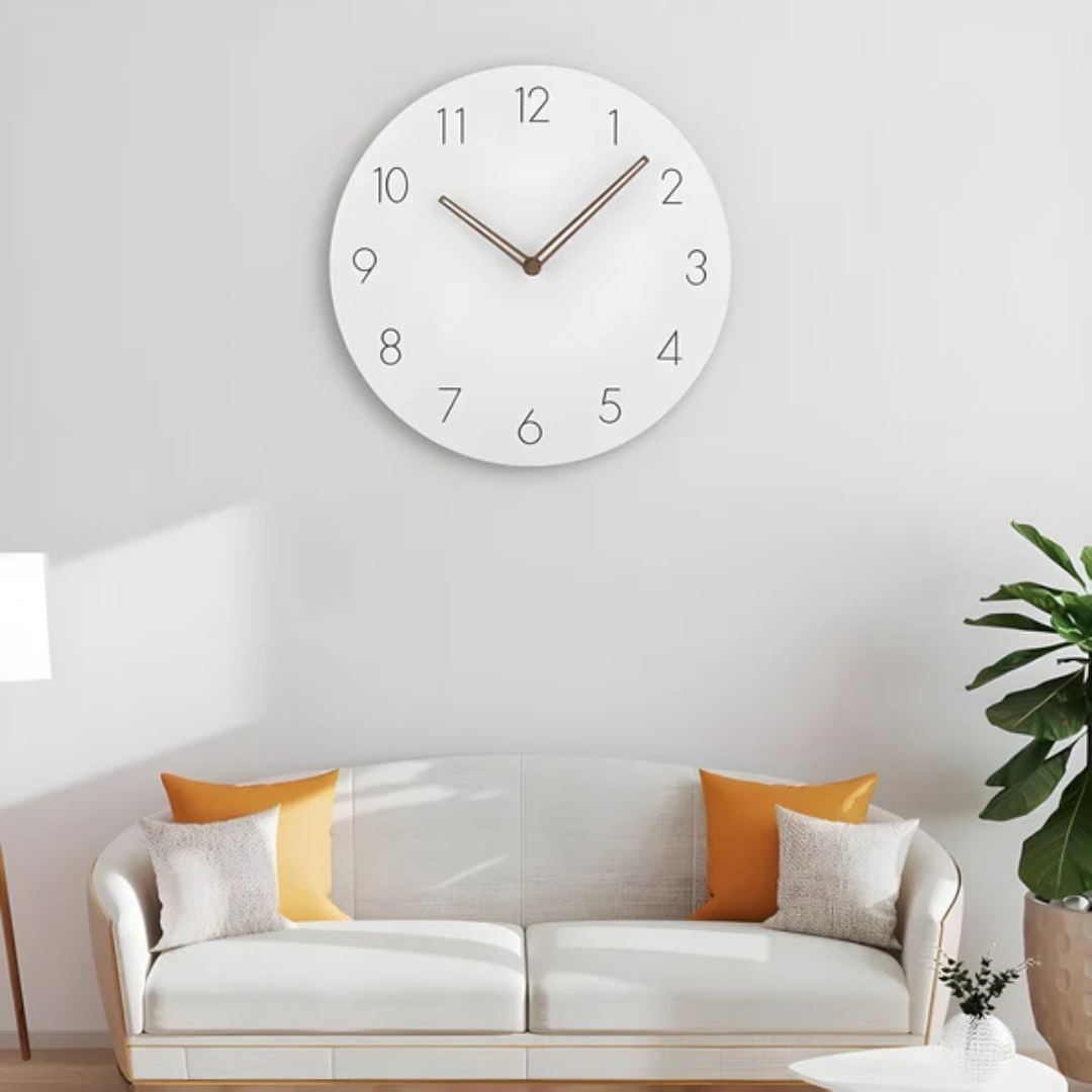 Horloge Murale Minimaliste Bois Contemporain