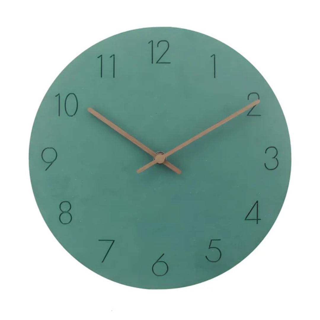 Horloge Murale Minimaliste Bois Contemporain