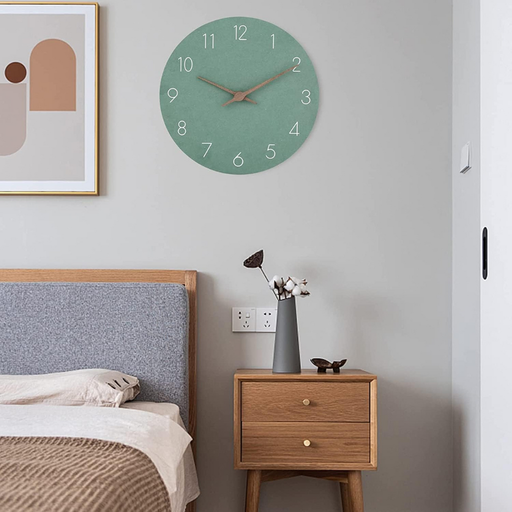 Horloge Murale Minimaliste Bois Contemporain