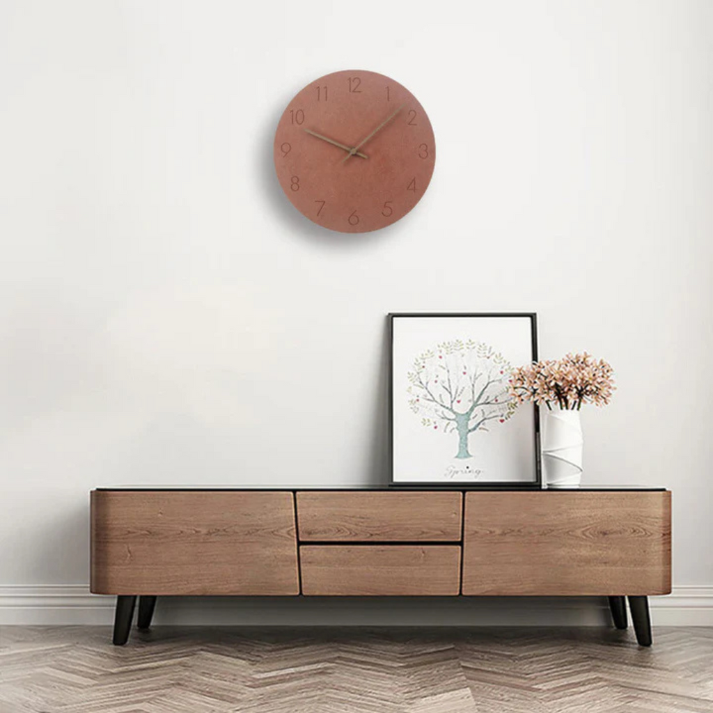 Horloge Murale Minimaliste Bois Contemporain