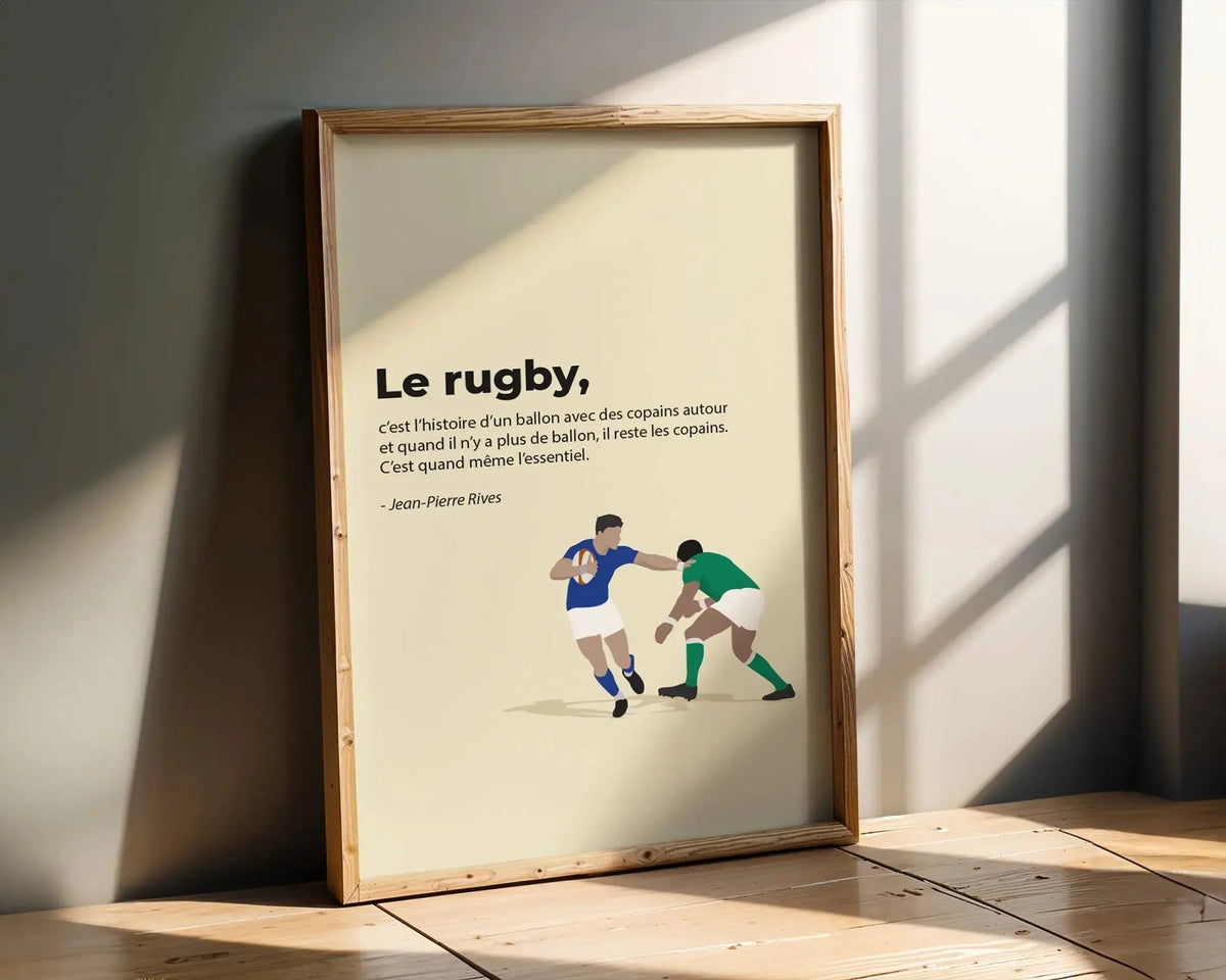 Affiche citation culte du rugby