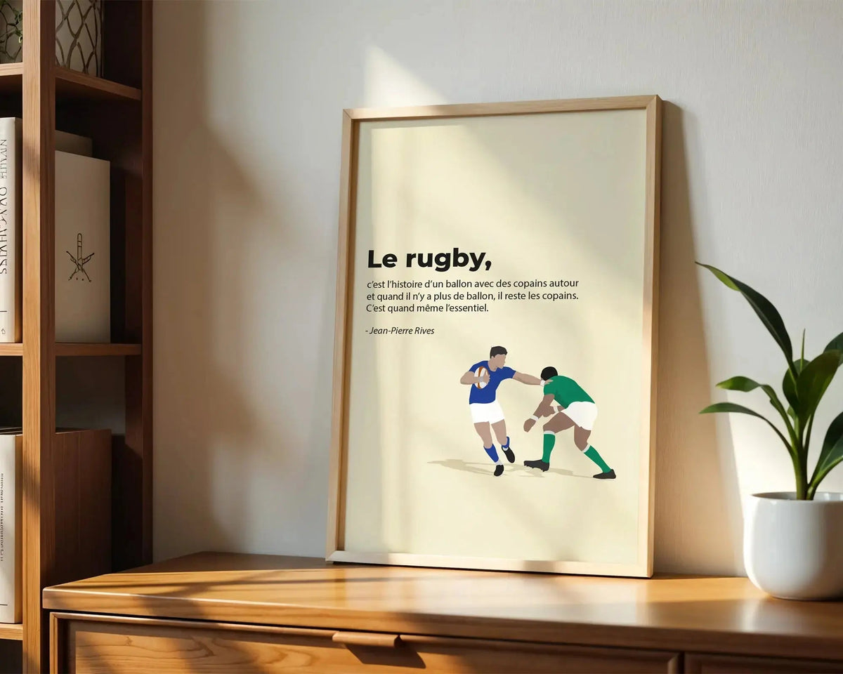 Affiche citation culte du rugby