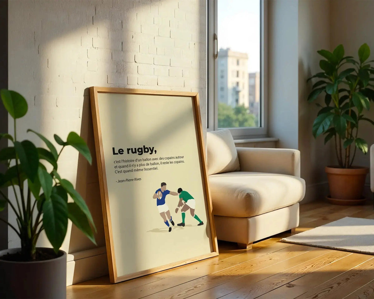 Affiche citation culte du rugby