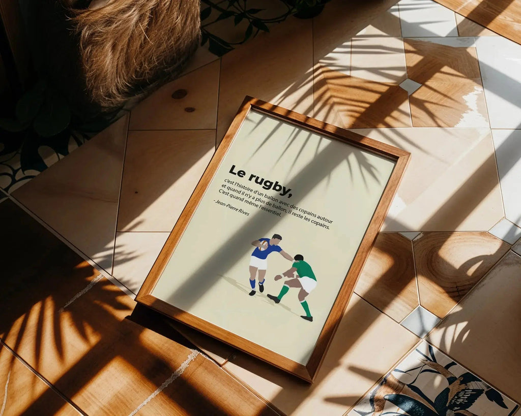 Affiche citation culte du rugby