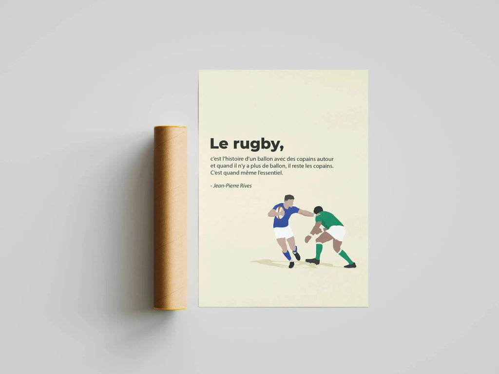 Affiche citation culte du rugby