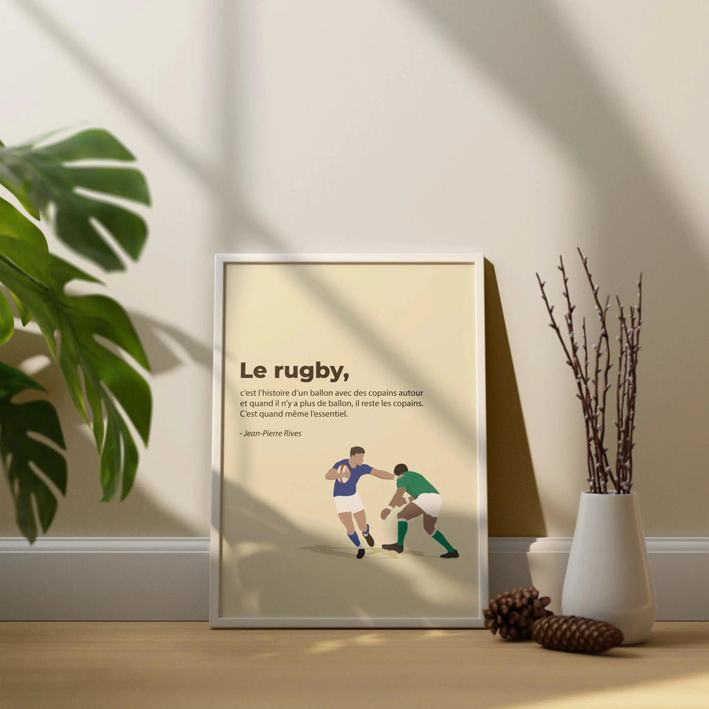 Affiche citation culte du rugby