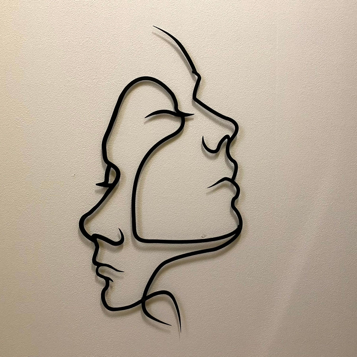 Décoration Murale en Métal - Deux Visages
