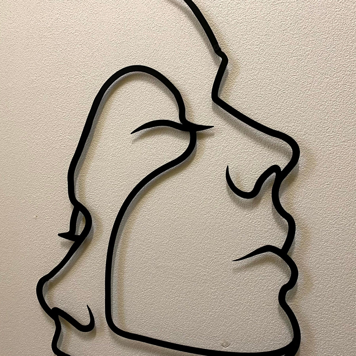Décoration Murale en Métal - Deux Visages