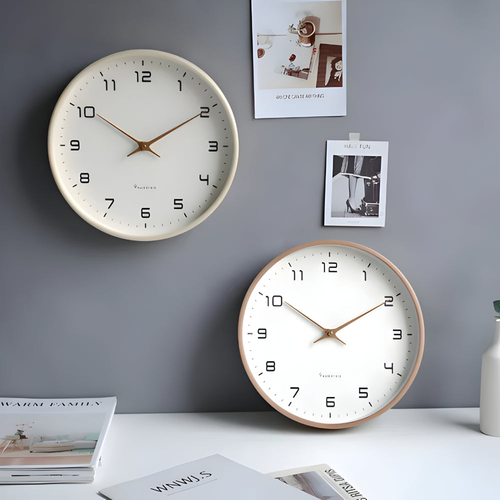 Horloge Murale Ronde Moderne Silencieuse