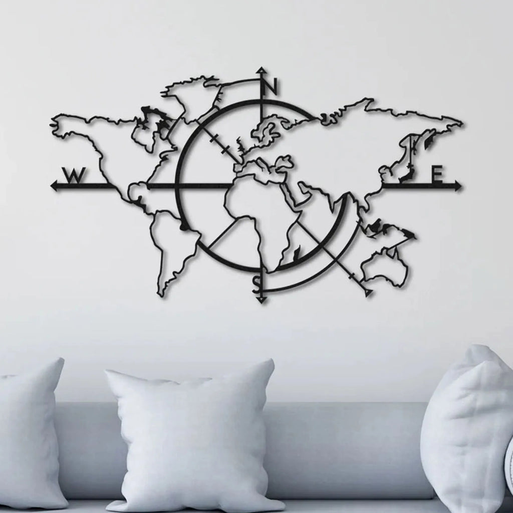 Décoration Murale en Métal - Carte du monde (2020)