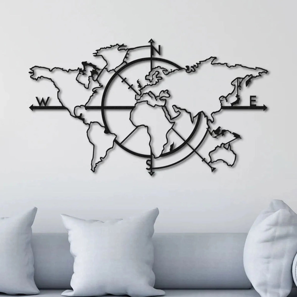 Décoration Murale en Métal - Carte du monde (2020)