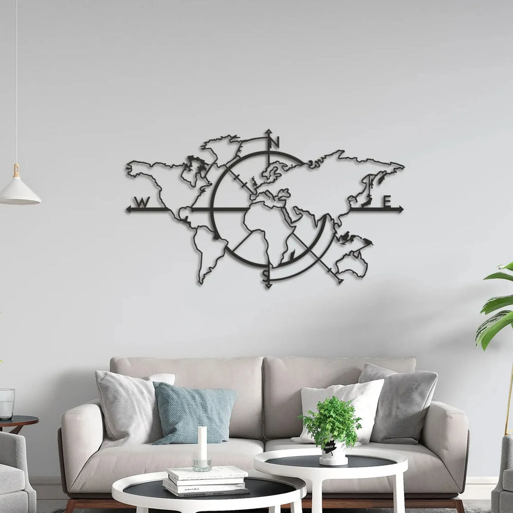 Décoration Murale en Métal - Carte du monde (2020)