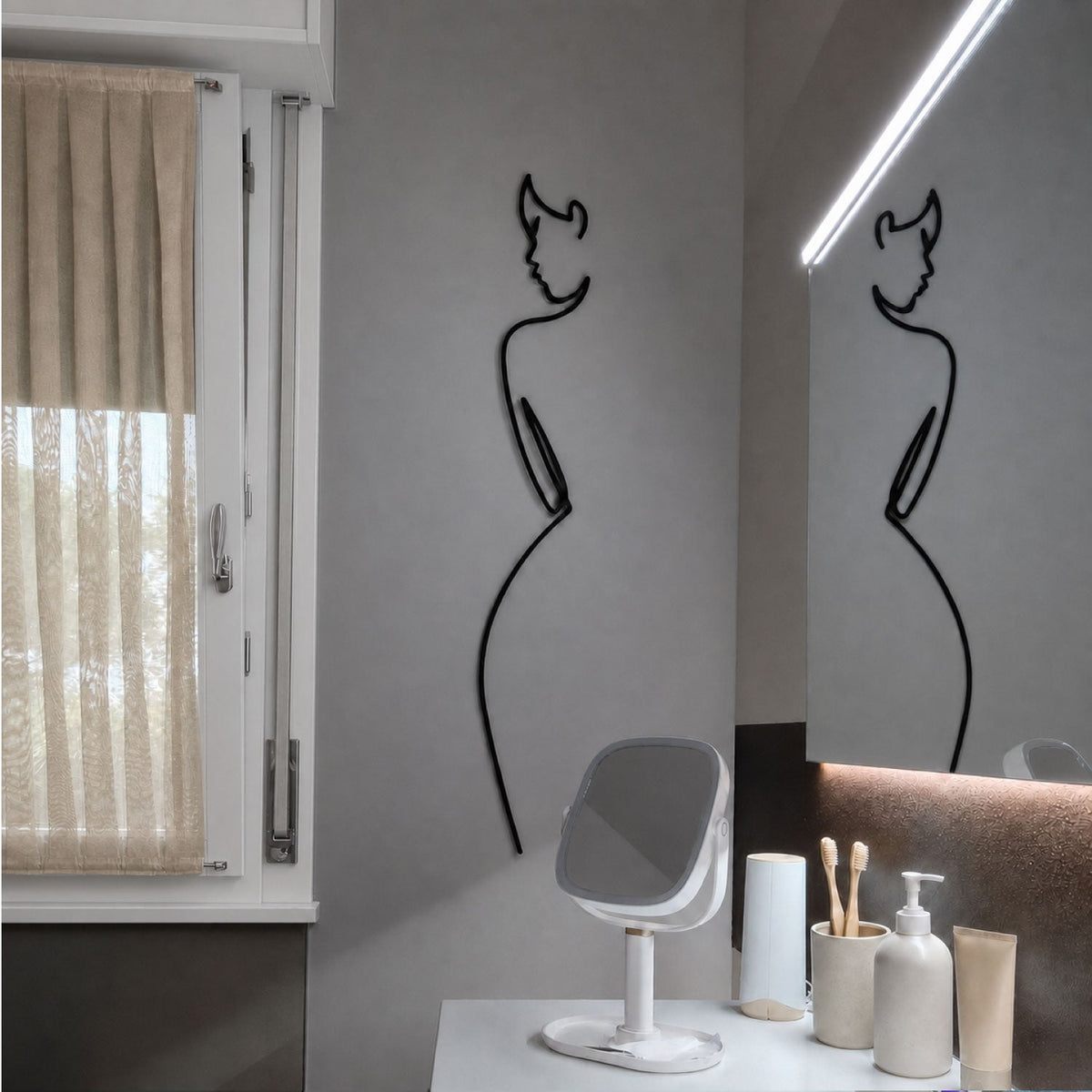 Décoration Murale en Métal - Élégance minimaliste