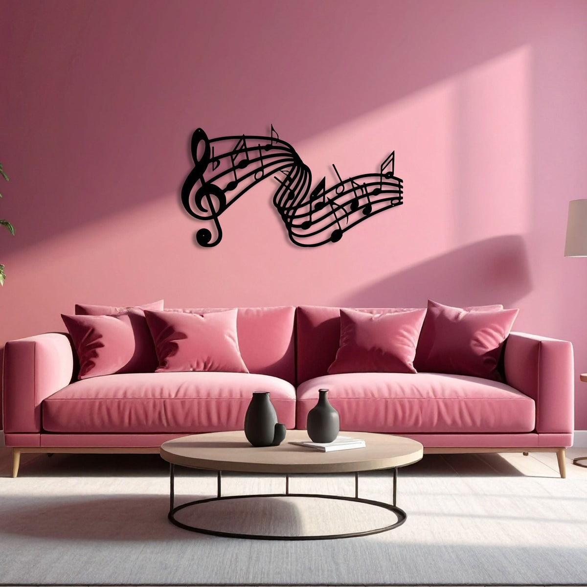 Décoration Murale en Métal - Notes de musique